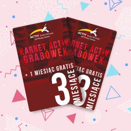 Karnet 3-miesięczny + 1 miesiąc GRATIS (Grabówek)